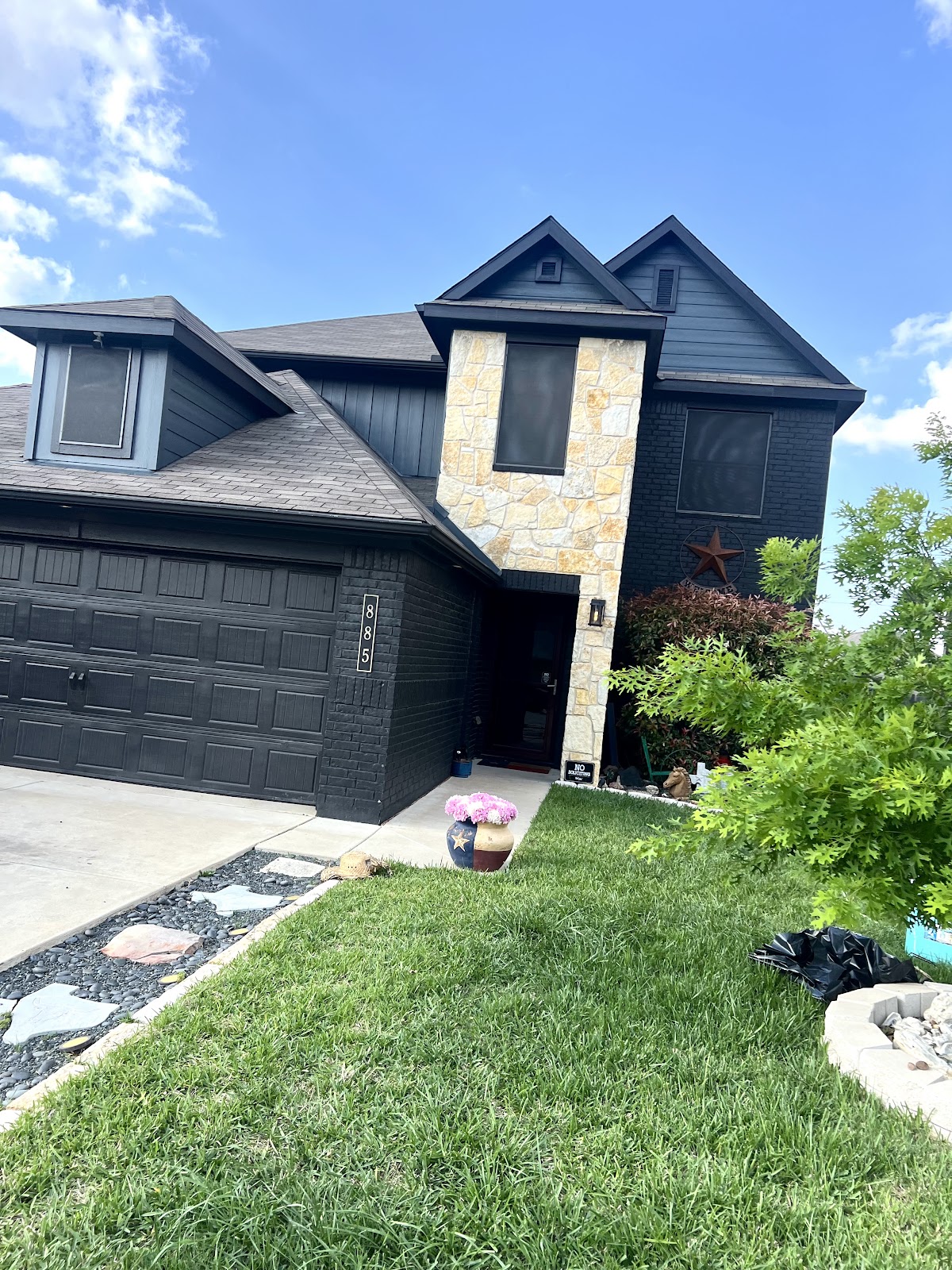 Bold black exterior transformation by Accessible Painting, Lampasas TX